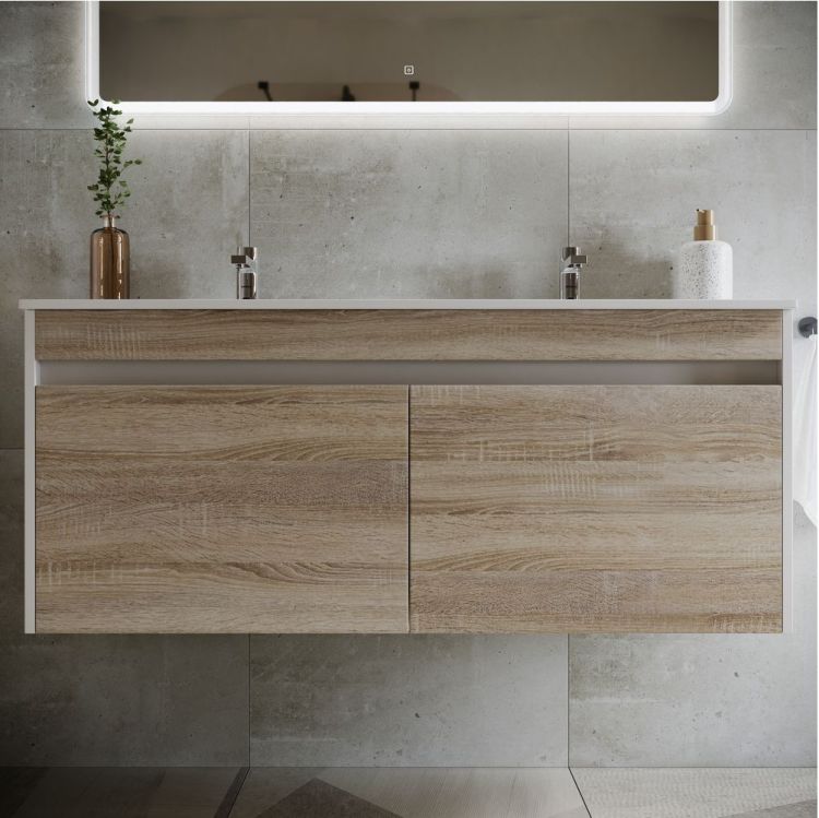 Тумба подвесная SANCOS под раковину Smart дуб бардолино/белый, 1190х450х500, SM120-2E Тумба подвесная SANCOS под раковину Smart дуб бардолино/белый, 1190х450х500, SM120-2E