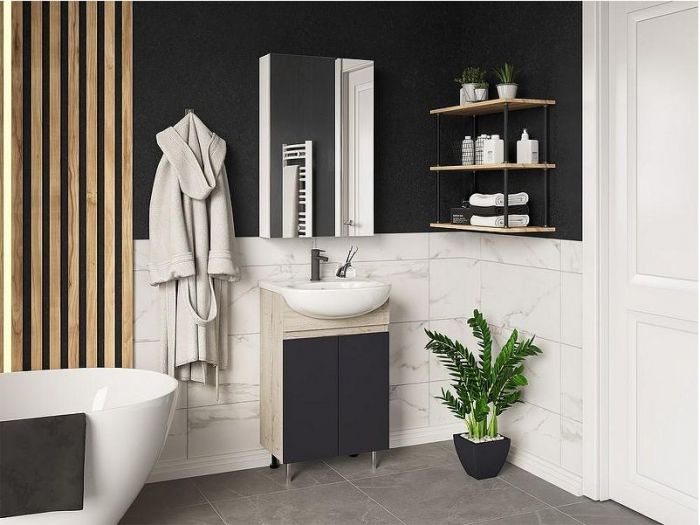 Зеркальный шкаф Misty Балтика 50 Э-Бал04050-011 Белый