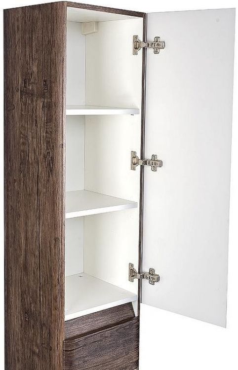 Шкаф пенал Style Line Атлантика Люкс Plus 35 ЛС-00000615 с бельевой корзиной Старое дерево