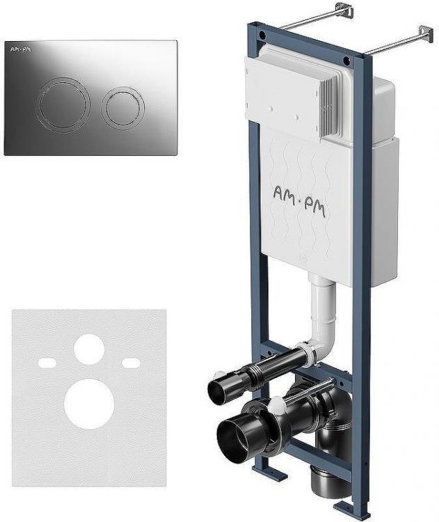 Инсталляция AM.PM ErgoFit I012711.0151 для унитаза с клавишей смыва Хром глянцевый