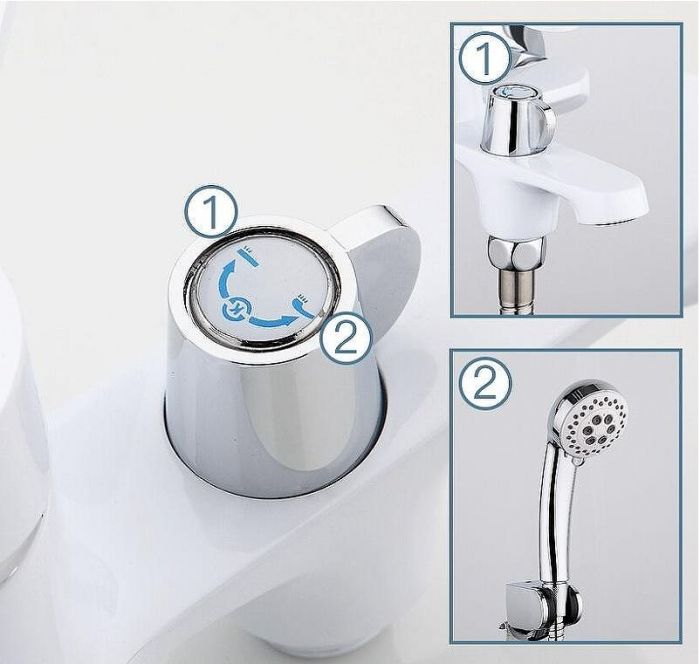 Смеситель для ванны Frap H41 F3241 Белый Хром