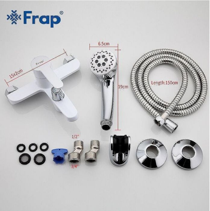 Смеситель для ванны Frap H41 F3241 Белый Хром