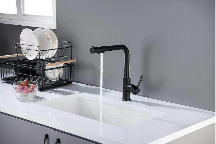 Смеситель для кухни Aquatek Европа AQ1386MB Черный матовый