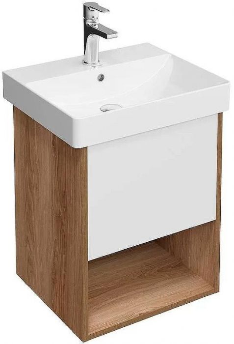Тумба под раковину Kerama Marazzi Pro 50 PRO.50.1\OLM подвесная Белая матовая Швейцарский вяз