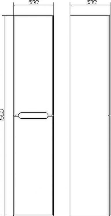 Шкаф пенал DIWO Коломна 30 KOL.P.30/P/W подвесной Белый Шкаф пенал DIWO Коломна 30 KOL.P.30/P/W подвесной Белый