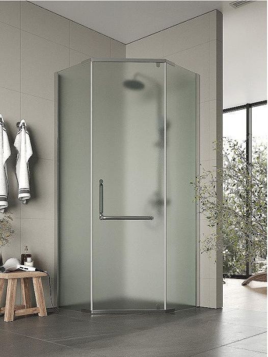 Душевой уголок Agger 90x90 A03-090MCR/G профиль Хром стекло матовое