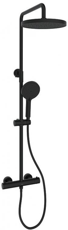 Душевая система Sancos Teo SC11001MB с термостатом цвет Черный матовый