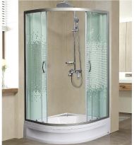 Душевой уголок Мономах ДУ 70x70 МЗ 10000005874 профиль Хром матовый стекло прозрачное с рисунком