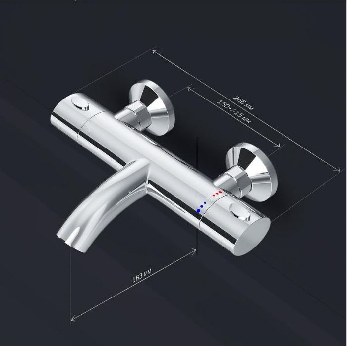 Смеситель для ванны AM.PM Sense F7550064 с термостатом Хром