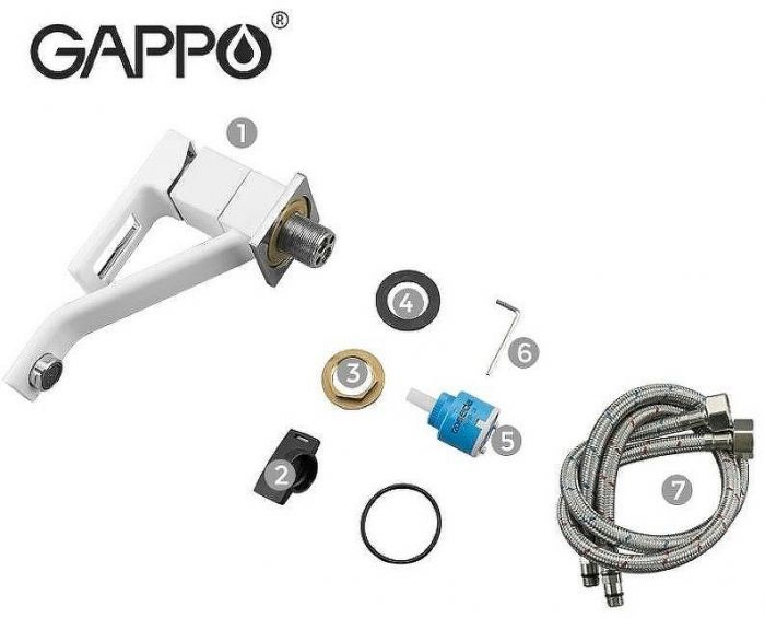 Смеситель для кухни Gappo G17-8 G4517-8 Белый