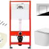 Комплект унитаза WellWant Aura WWU01121WK с инсталляцией Tece Profil 9400412 с сиденьем Микролифт и клавишей смыва Хром глянцевый Комплект унитаза WellWant Aura WWU01121WK с инсталляцией Tece Profil 9400412 с сиденьем Микролифт и клавишей смыва Хром глянцевый