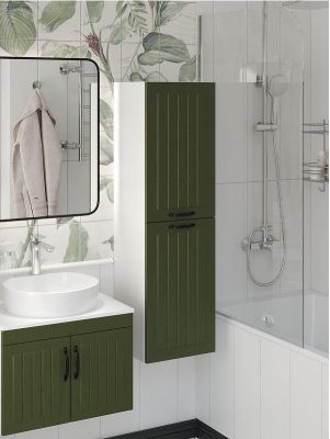 Шкаф пенал DIWO Сочи 35 00-00001335 подвесной цвет Зеленый