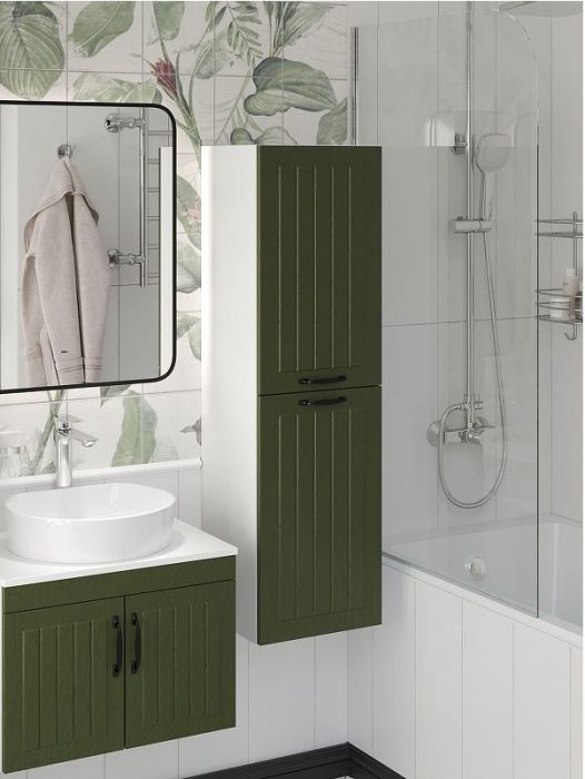 Шкаф пенал DIWO Сочи 35 00-00001335 подвесной цвет Зеленый