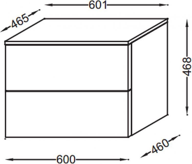 Тумба Jacob Delafon Vox 60 EB2062-R1-N18 подвесная цвет Белый