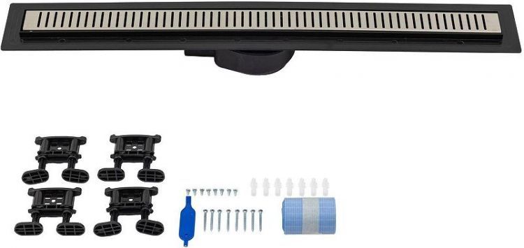 Душевой лоток Logan L007L-850 348106 с решеткой цвет Нержавеющая сталь