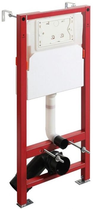 Комплект унитаза с инсталляцией Orange CI01-100W+APB288 с сиденьем Микролифт и Белой глянцевой клавишей смыва