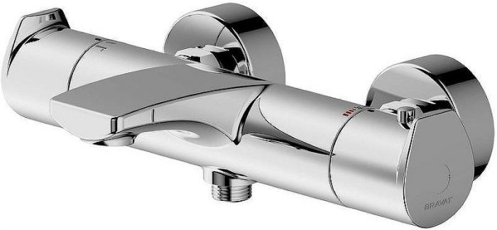 Смеситель для ванны Bravat Nizza F6353387CP-01-RUS с термостатом Хром