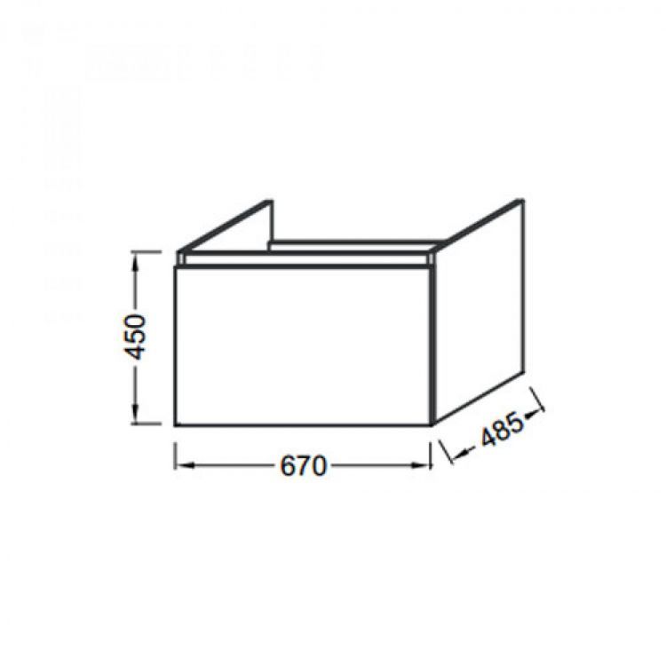 Тумба для ванной Odeon Up, цвет дуб квебек [EB860-E10]