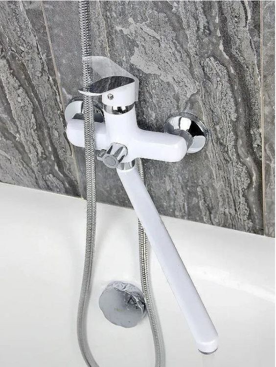 Смеситель для ванны Viko V-4145 универсальный Белый Хром Смеситель для ванны Viko V-4145 универсальный Белый Хром