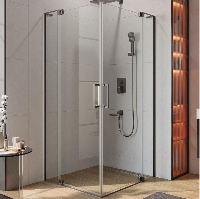 Душевой уголок Cezares Slider 110x90 SLIDER-AH-2-80/90-100/110-C-GM профиль Оружейная сталь стекло прозрачное