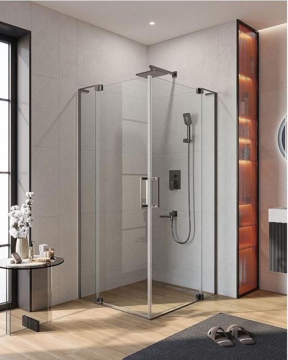 Душевой уголок Cezares Slider 110x90 SLIDER-AH-2-80/90-100/110-C-GM профиль Оружейная сталь стекло прозрачное