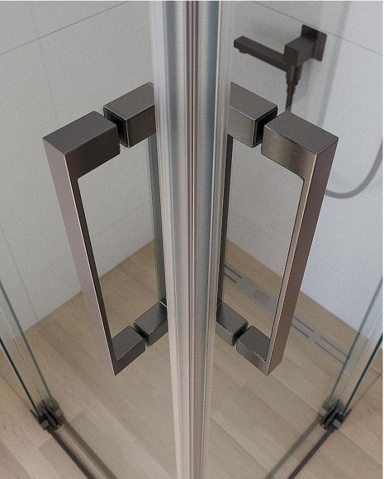 Душевой уголок Cezares Slider 110x90 SLIDER-AH-2-80/90-100/110-C-GM профиль Оружейная сталь стекло прозрачное