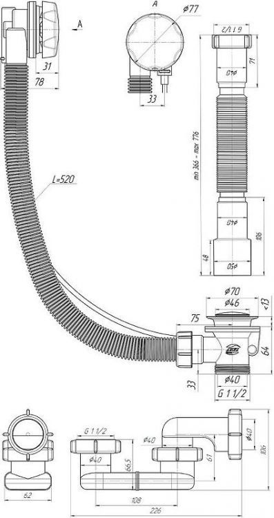 Слив-перелив STWORKI ФР-00000825 полуавтомат цвет Хром