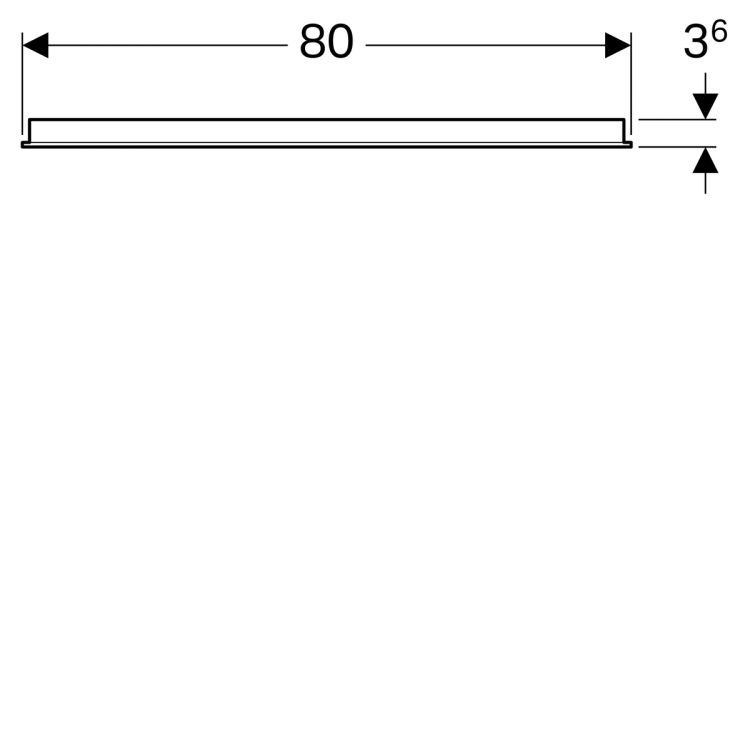 Зеркало Geberit Option с подсветкой 80x65x3.6 [500.588.00.1]