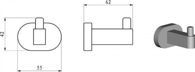 Крючок Ravak Chrome X07P320, хром Крючок Ravak Chrome X07P320, хром
