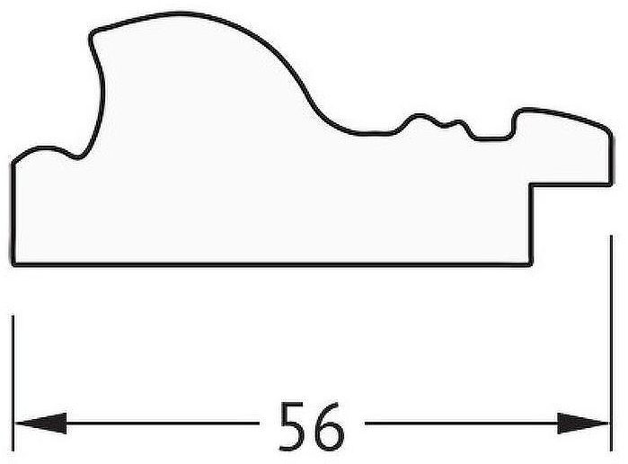 Зеркало Evoform Definite 50х40 BY 3008 в багетной раме - Виньетка состаренное серебро 56