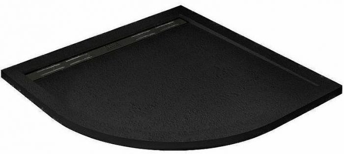 Душевой поддон из искусственного камня Cezares Tray AS 90х90 TRAY-AS-R-90-30-NERO Черный матовый