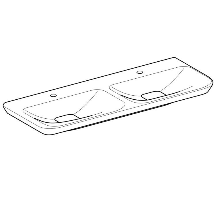 Раковина Geberit myDay двойная 130x48 [135430600]