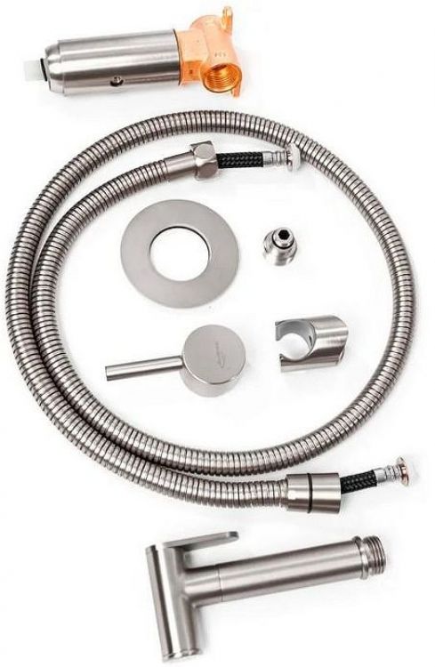 Гигиенический душ со смесителем Hansberge Nordic H3099NK Никель