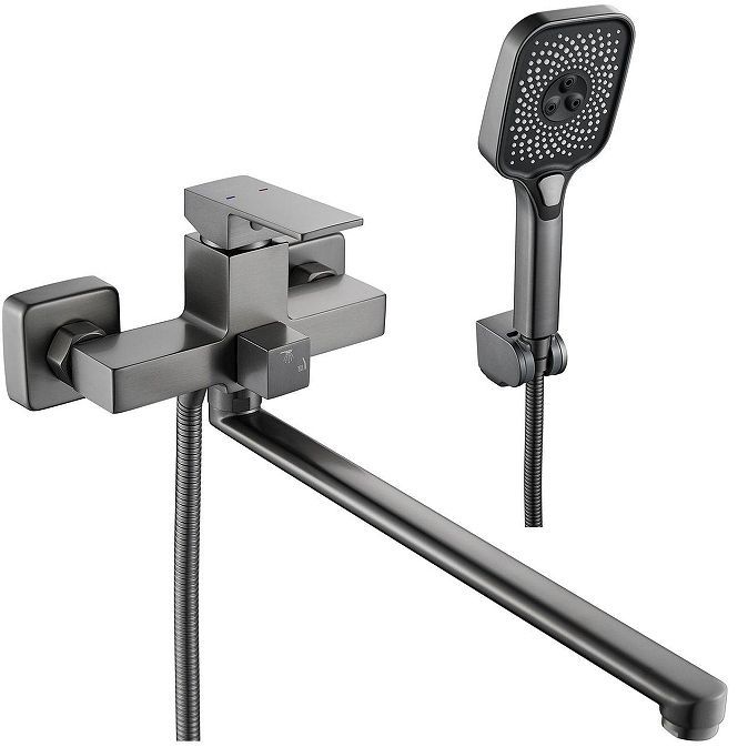 Смеситель для ванны Shevanik S9622T универсальный цвет Оружейная сталь