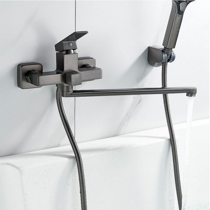 Смеситель для ванны Shevanik S9622T универсальный цвет Оружейная сталь