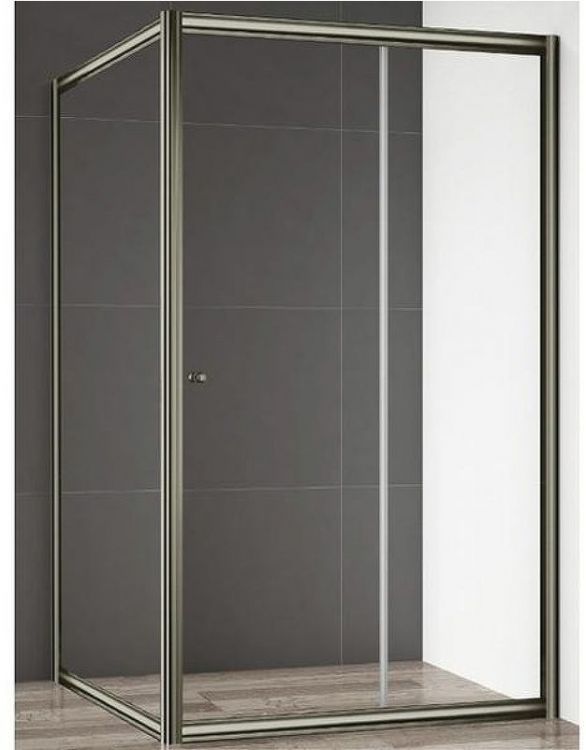 Душевой уголок Cezares GIUBILEO-AH-1-120/90-SCORREVOLE-C-Br стекло прозрачное профиль Бронза