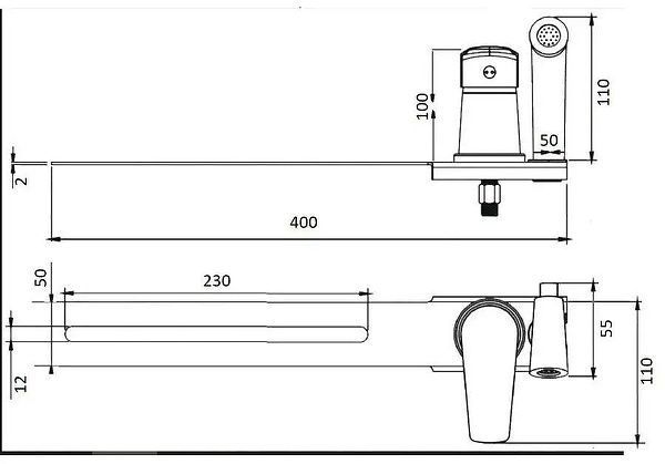 Гигиенический душ со смесителем Wisent W5221W цвет Белый