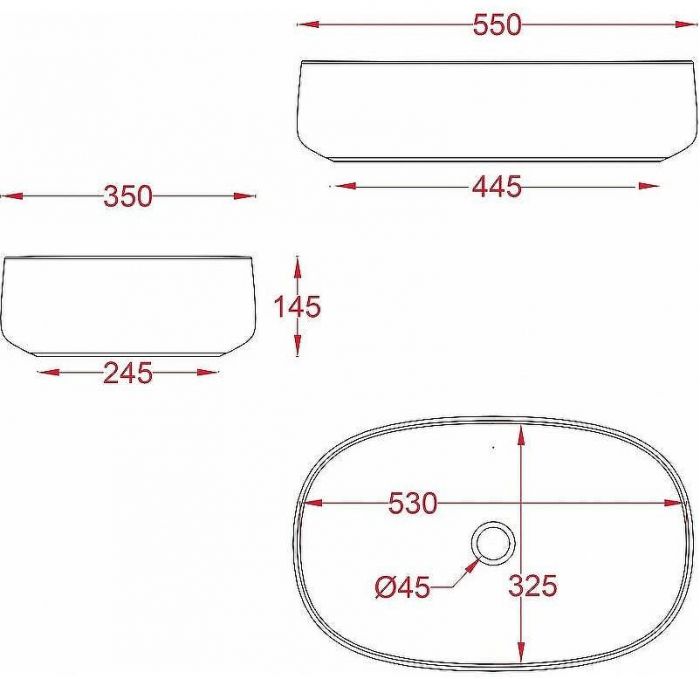 Раковина-чаша Artceram Cognac 55 COL008 41 00 Matera