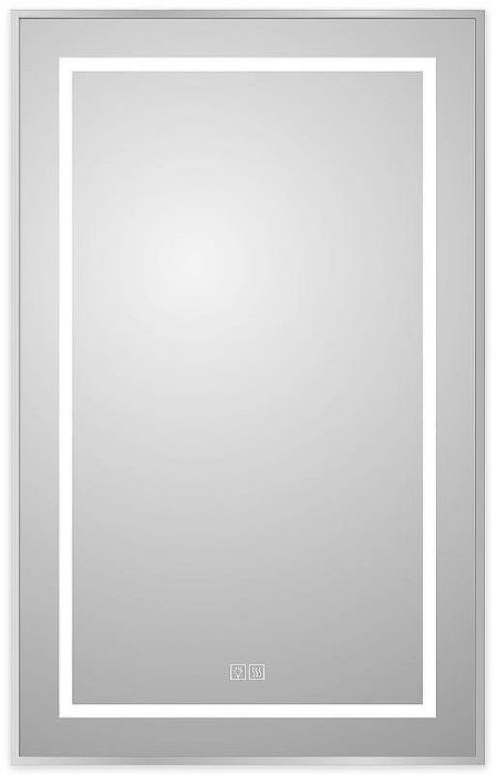 Зеркало BelBagno Kraft 50 SPC-KRAFT-500-800-LED-TCH-WARM с подсветкой Сатин с сенсорным выключателем и подогревом