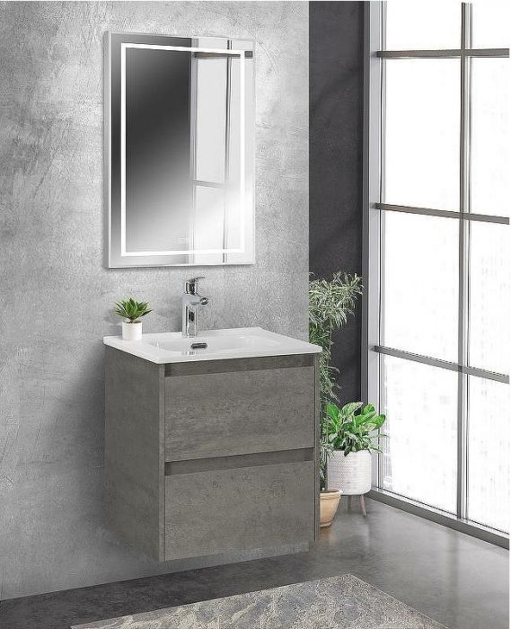Зеркало BelBagno Kraft 50 SPC-KRAFT-500-800-LED-TCH-WARM с подсветкой Сатин с сенсорным выключателем и подогревом
