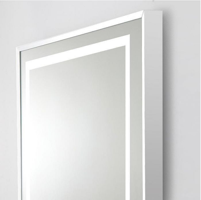 Зеркало BelBagno Kraft 50 SPC-KRAFT-500-800-LED-TCH-WARM с подсветкой Сатин с сенсорным выключателем и подогревом