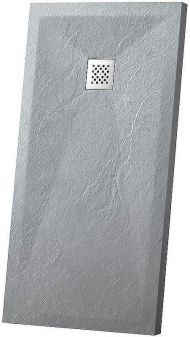 Душевой поддон из искусственного камня Vincea 120x80 VST-4SR8012G+Vsph-D132 Серый