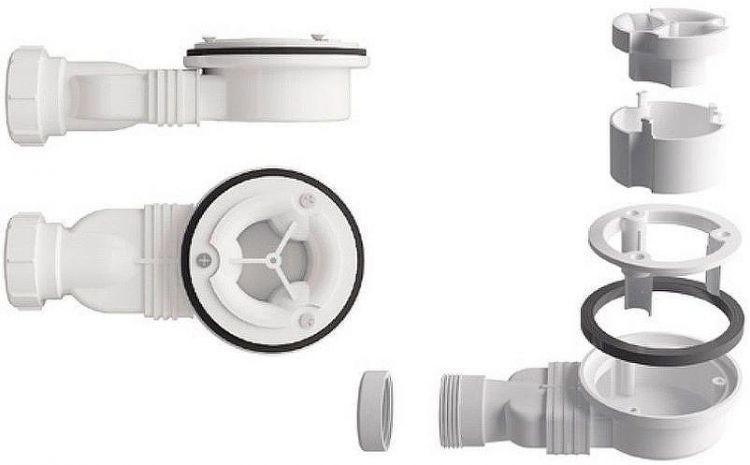 Душевой поддон из искусственного камня Vincea 120x80 VST-4SR8012G+Vsph-D132 Серый