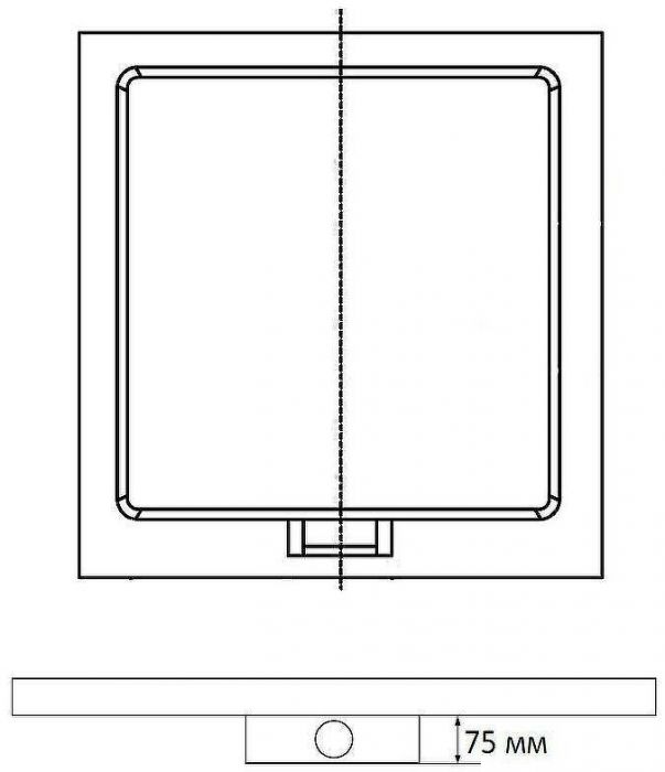 Душевой поддон из искусственного камня RGW STA-01W 90x90 16330199-01 Белый
