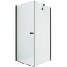 Душевой уголок New Trendy New Soleo Black 100х100 D-0232A/D-0116B профиль Черный стекло прозрачное