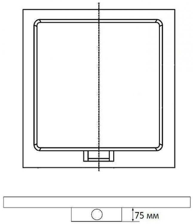 Душевой поддон из искусственного камня RGW STA-01B 90x90 16330199-04 Черный