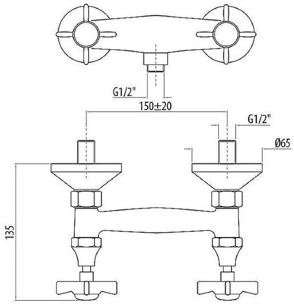 Смеситель для душа TW London TW1707517COcr Хром Смеситель для душа TW London TW1707517COcr Хром