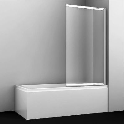 Шторка на ванну WasserKRAFT Main 100 41S02-100RM профиль Хром стекло матовое