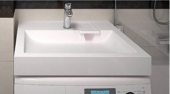 Раковина Azario Beta 60 CS00078301 на стиральную машину Белая