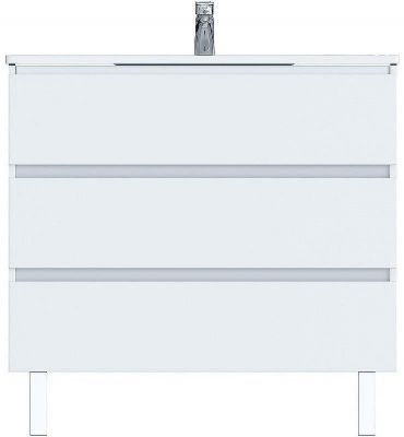 Тумба с раковиной SanVit Кубэ-3 120 kkube3120w Белая глянцевая
